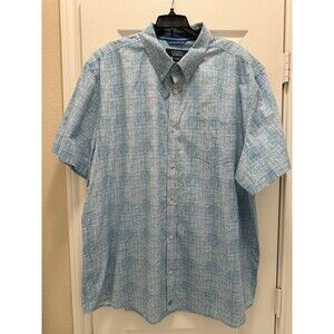 Cody James Short‎ Sleeve Designer Button Up Shirt Blue Size XXL